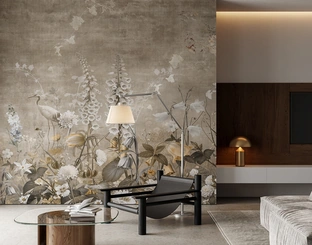 Carta da parati Bruma Inkiostro Bianco