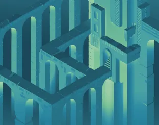 Carta da parati Digi-Maze di Inkiostro Bianco