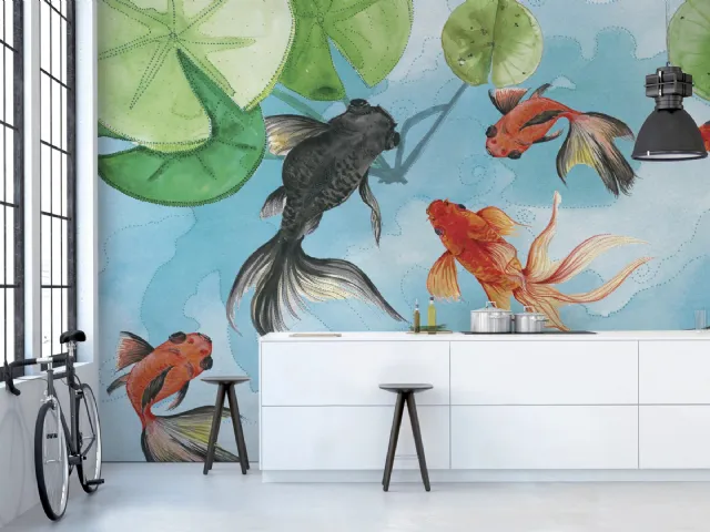 Carta da parati Goldfish di Glamora