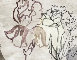 Carta da parati Jardin de Vent di Inkiostro Bianco