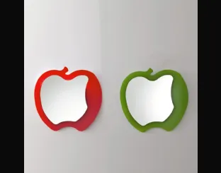 Specchio di design a forma di mela Fruit di Ponti Terenghi
