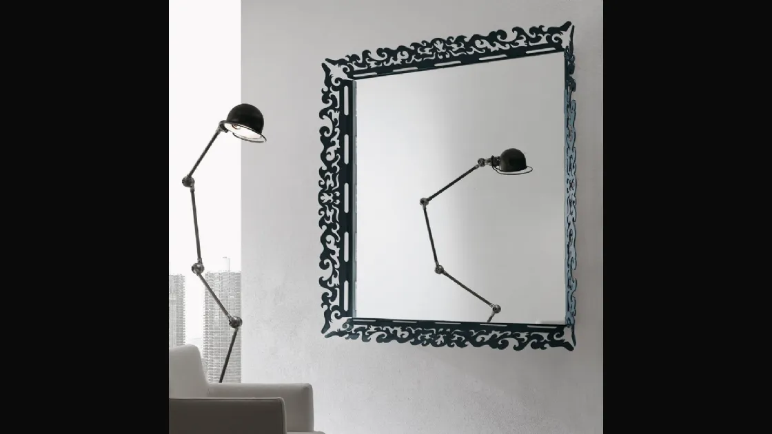 Specchio Mirror con cornice in plexiglass di Ponti Terenghi