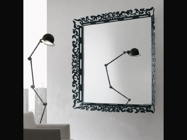 Specchio Mirror con cornice in plexiglass di Ponti Terenghi