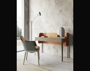 Scrittoio Settanta in legno ed ecopelle di Dall'Agnese