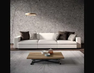 Tavolino Trasformabile Sydney in Eco Legno Vecchio Antico e metallo di Ozzio