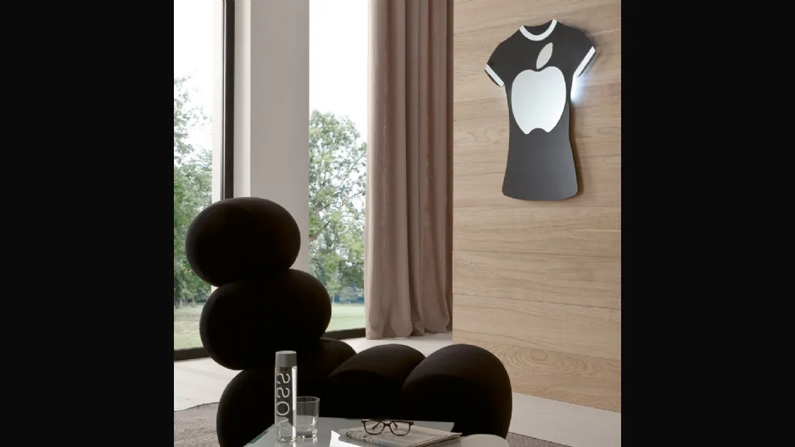 Specchio di design in melaminico T-Shirt di Ponti Terenghi