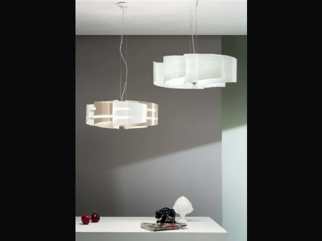Lampada 2090 in vetro serigrafato di Ondaluces