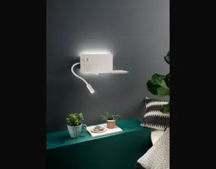 Lampada Flat con caricatore wireless e USB di Ondaluce