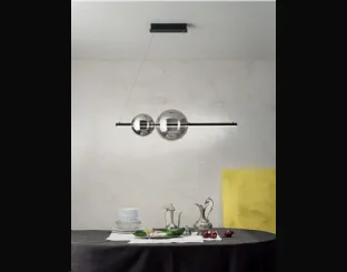 Lampada Fufi in metallo e vetro soffiato di Ondaluce