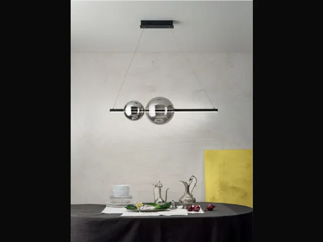 Lampada Fufi in metallo e vetro soffiato di Ondaluce