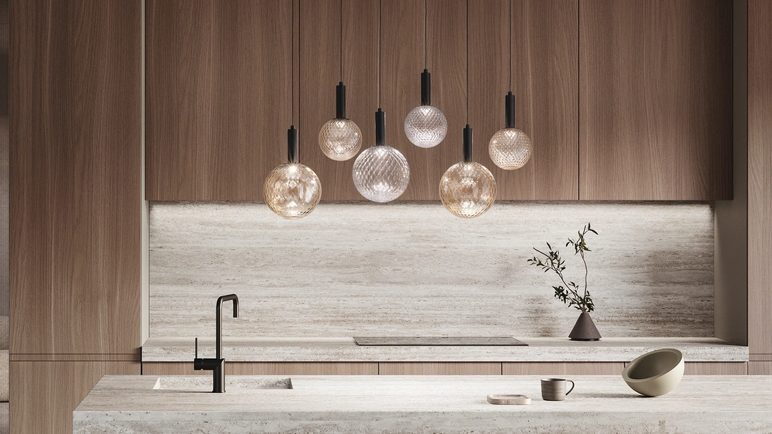 Lampada a sospensione Golf in vetro soffiato di Ondaluce