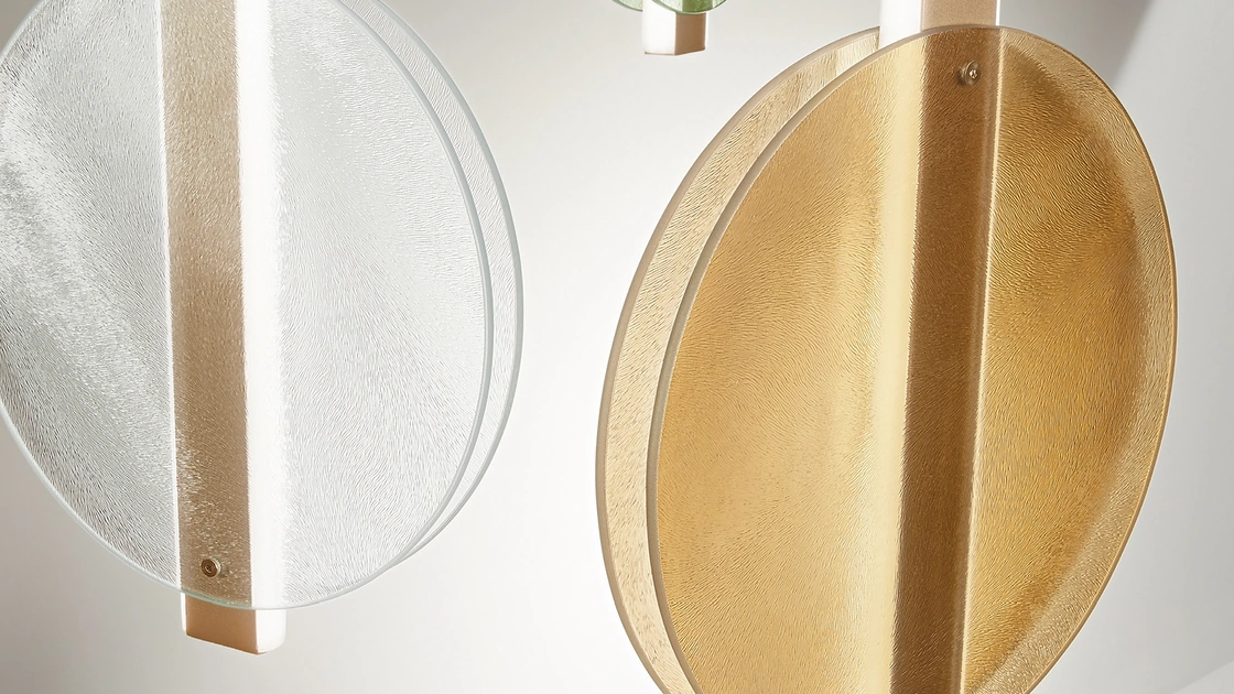 Lampada a sospensione in vetro Juis di Ondaluce