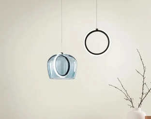 Lampada a sospensione Pinta in metallo, con o senza vetro di Ondaluce
