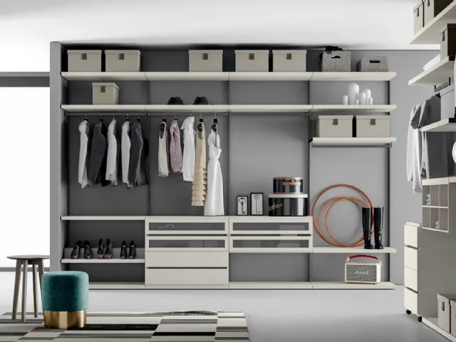 Cabina Armadio Easy Project Up in laccato opaco di Dall'Agnese