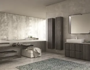 Mobile da Bagno a terra Original 04 in laminato Olmo notturno di Arredoquattro