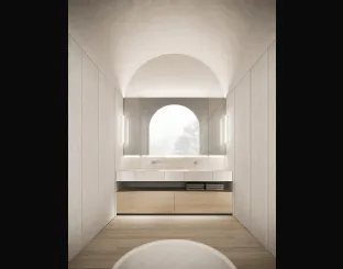 Mobile da Bagno a terra in legno e marmo Azuco 24 01 di Milldue