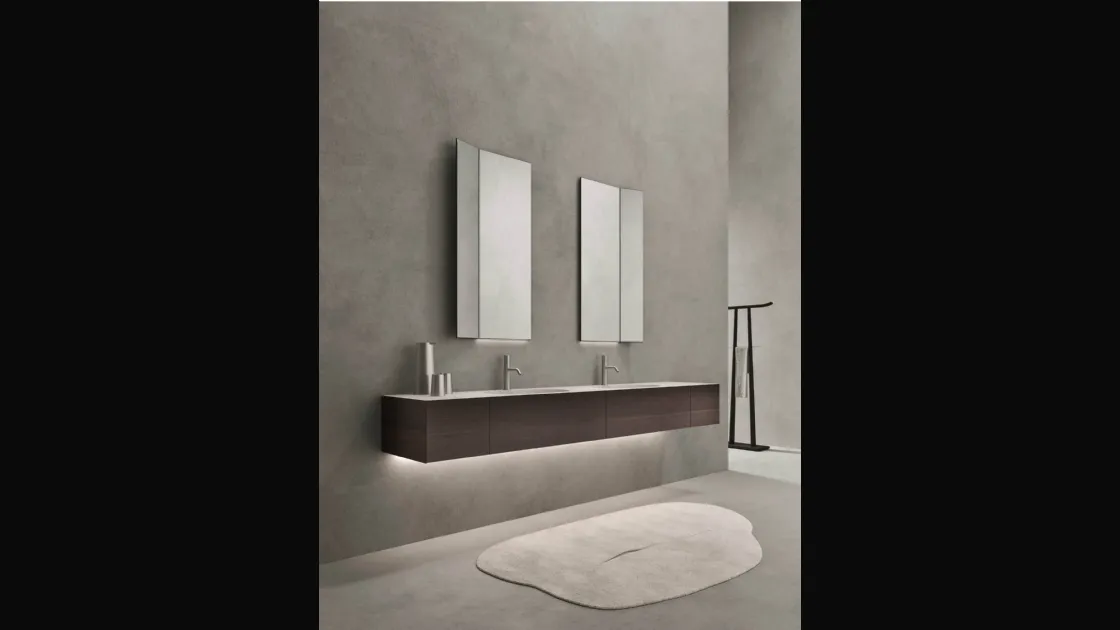 Mobile da Bagno sospeso in Rovere termocotto Azuma 24 04 di Milldue