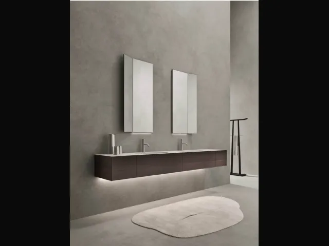 Mobile da Bagno sospeso in Rovere termocotto Azuma 24 04 di Milldue