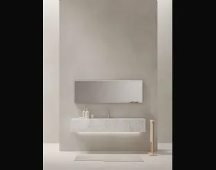 Mobile da Bagno sospeso in marmo Bianco di Carrara Azuma 24 05 di Milldue