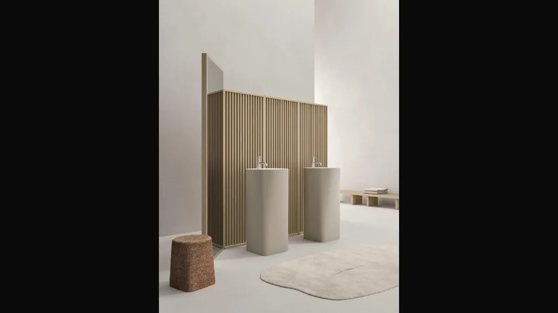 Mobile da Bagno a terra in Cristalplant laccato Azuma 24 07 di Milldue