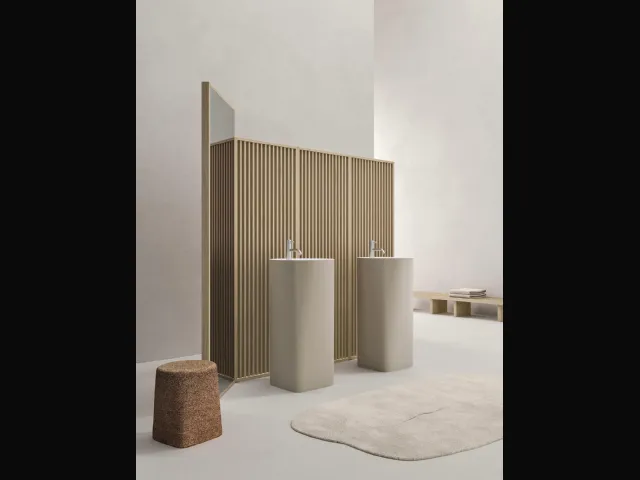 Mobile da Bagno a terra in Cristalplant laccato Azuma 23 07 di Milldue