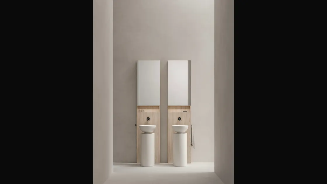 Mobile da Bagno in nobilitato e cemento Caolino Caba 24 02 di Milldue