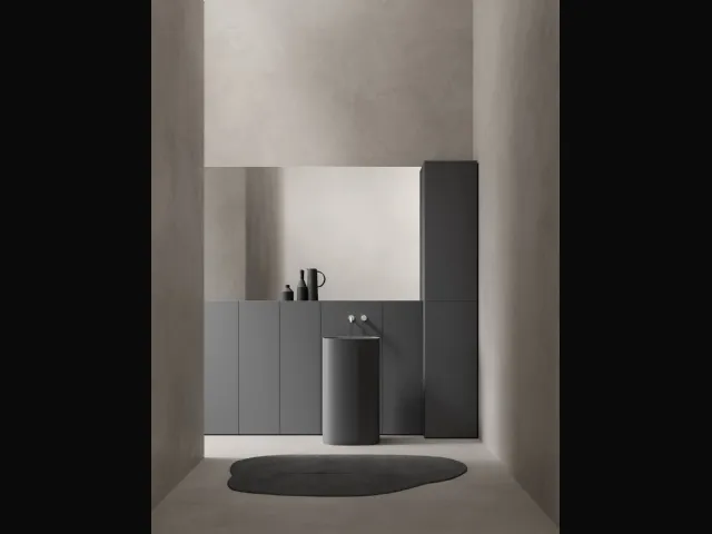 Mobile da Bagno a terra finitura Sillmatt Lavica Caba 24 05 di Milldue