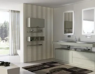 Mobile da Bagno a terra Cloud 10 in rovere colorato a poro aperto lichene di Arredoquattro