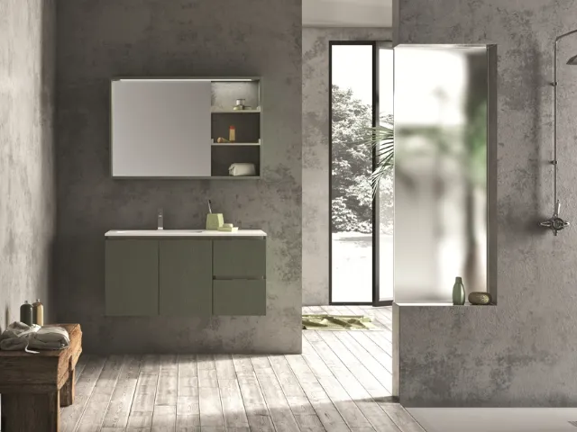 Mobile da Bagno sospeso Original 12 in laminato laccato di Arredoquattro