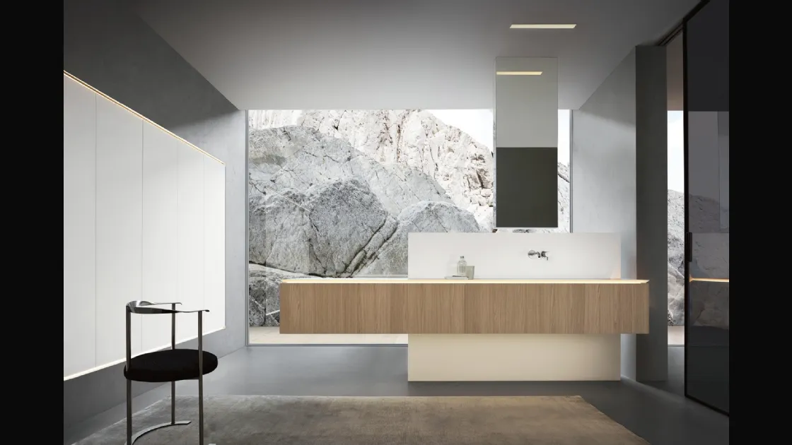 Mobile da Bagno sospeso in Rovere Puro 24 10 di Milldue