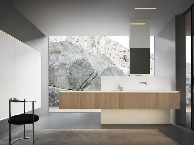 Mobile da Bagno sospeso in Rovere Puro 24 10 di Milldue