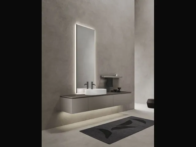 Mobile da Bagno sospeso in laccato opaco Puro 24 08 di Milldue