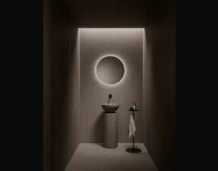 Lavabo a terra in cemento argilla Pece Saba 24 02 di Milldue