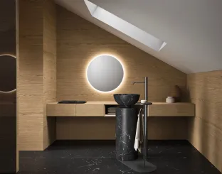 Lavabo a terra in marmo nero Marquinia 24 03 di Milldue