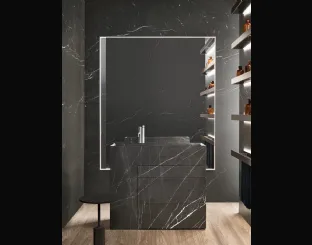 Mobile da Bagno a terra in marmo grafite Touch 24 03 di Milldue