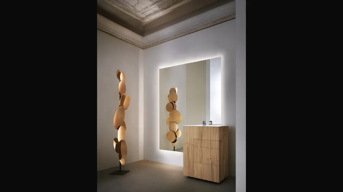 Mobile Bagno da appoggio in rovere barrique Touch 24 04 di Milldue