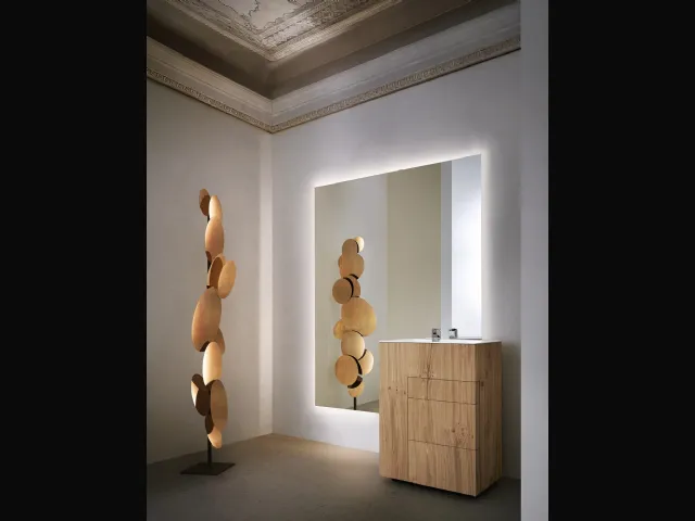Mobile Bagno da appoggio in rovere barrique Touch 24 04 di Milldue