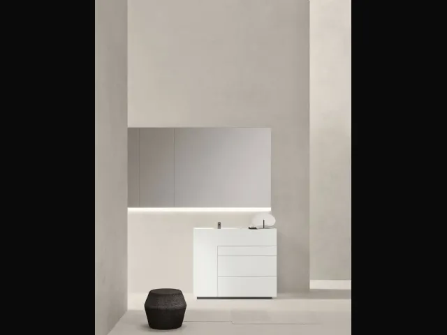 Mobile Bagno da appoggio in laccato bianco opaco Touch 24 05 di Milldue