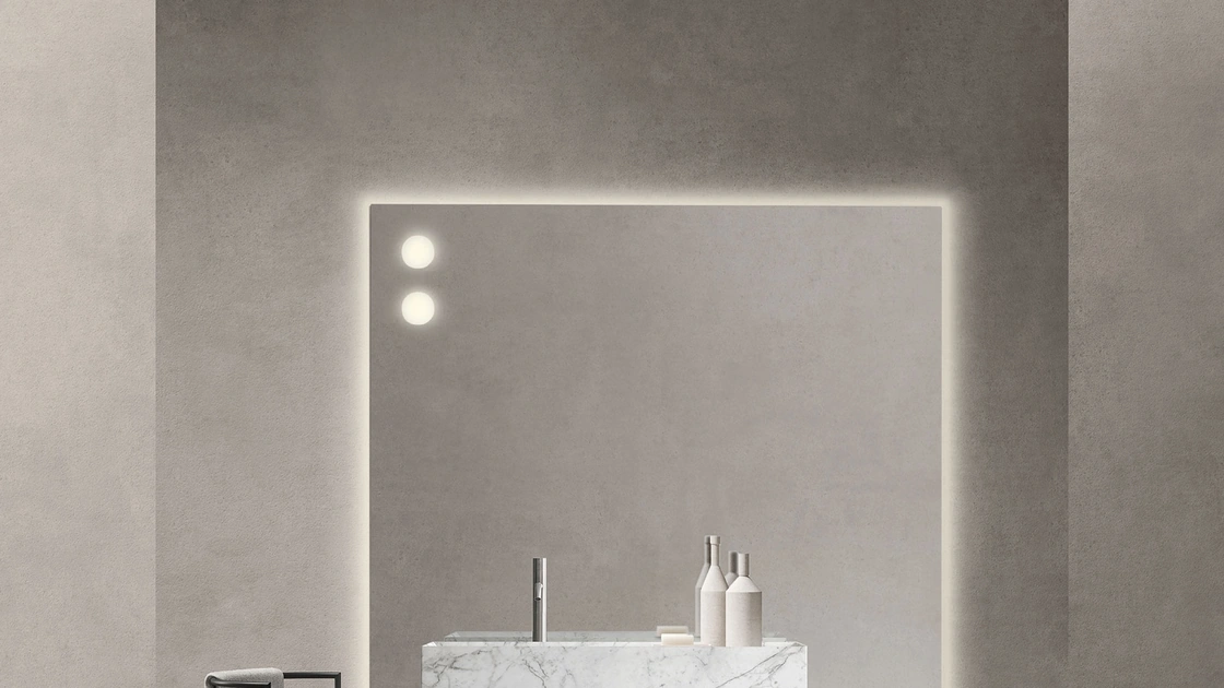 Mobile da Bagno in marmo Bianco arabescato Touch 24 02 di Milldue