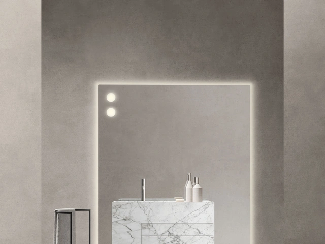 Mobile da Bagno in marmo Bianco arabescato Touch 24 02 di Milldue