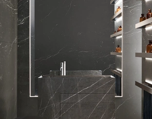 Mobile da Bagno a terra in marmo grafite Touch 24 03 di Milldue