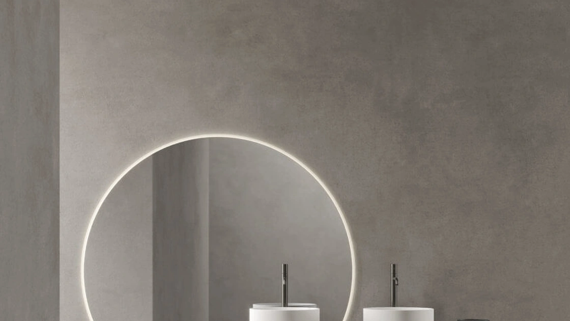 Lavabo freestanding in milltek laccato Tube 24 02 di Milldue