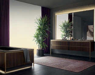 Mobile da Bagno Vitage Algonquin 01|b in rovere e marmo di Milldue