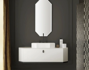 Mobile da Bagno sospeso Vitage Dandy 02 in laccato bianco lucido di Milldue