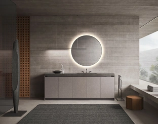 Mobile da Bagno Vitage Four Seasons 18 in nabuk e marmo di Milldue