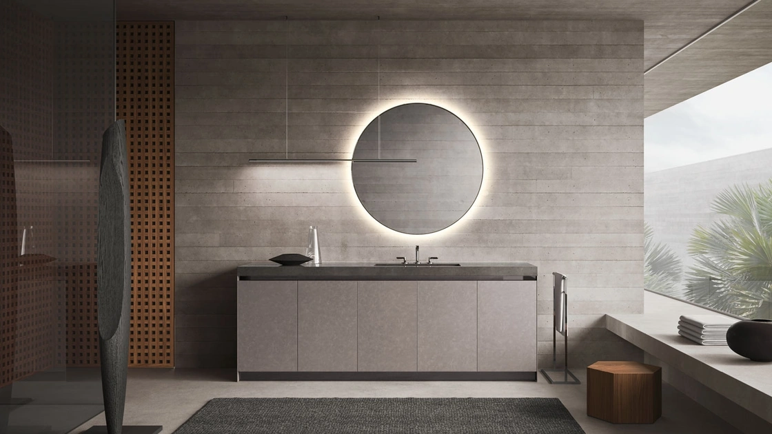 Mobile da Bagno Vitage Four Seasons 18 in nabuk e marmo di Milldue