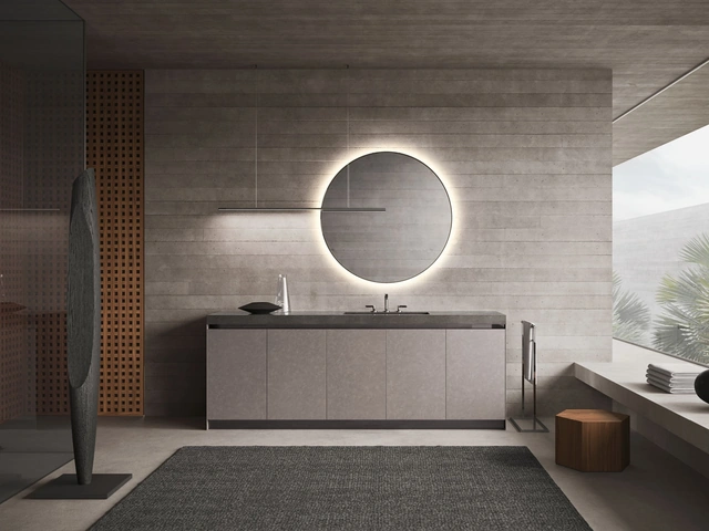 Mobile da Bagno Vitage Four Seasons 18 in nabuk e marmo di Milldue