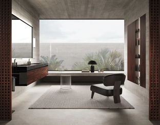 Mobile da Bagno sospeso Vitage Four Seasons 20 in palissandro e marmo di Milldue