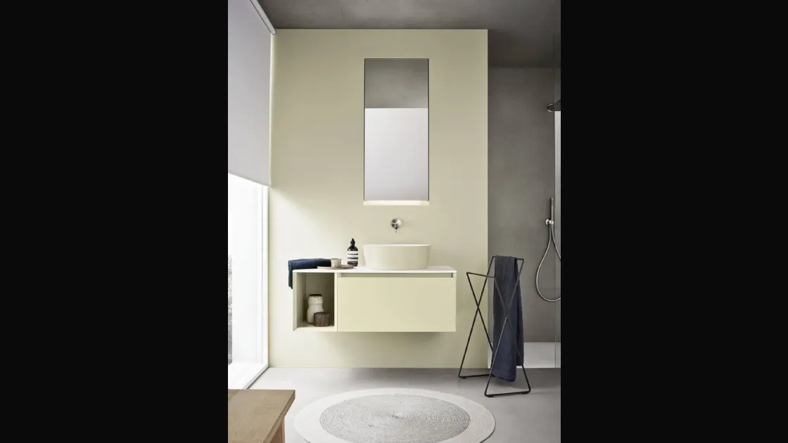 Mobile da Bagno sospeso in laccato opaco Zenit 24 05 di Milldue