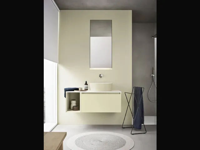 Mobile da Bagno sospeso in laccato opaco Zenit 24 05 di Milldue